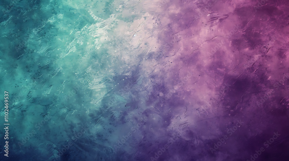Obraz premium Abstract Teal and Purple Watercolor Background