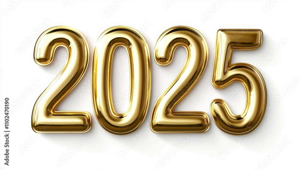 2025 Happy New Year 3d number gold isolated on white background
2025 Happy New Year 3d number gold isolated on white background