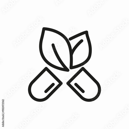 herbal drug icon sign vector