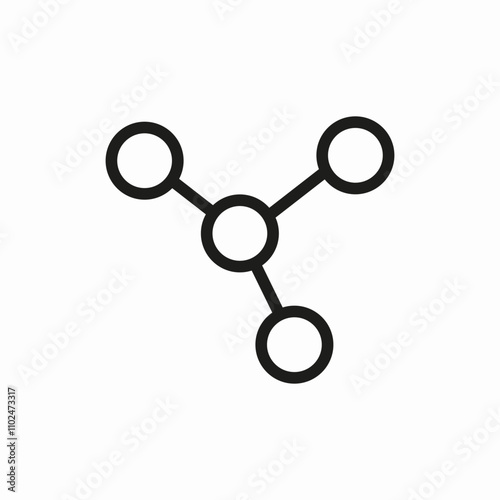 molecular structure icon sign vector
