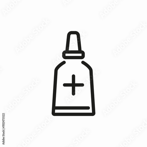 nasal spray icon sign vector
