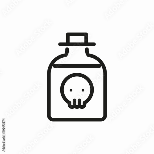 poison bottle icon sign vector