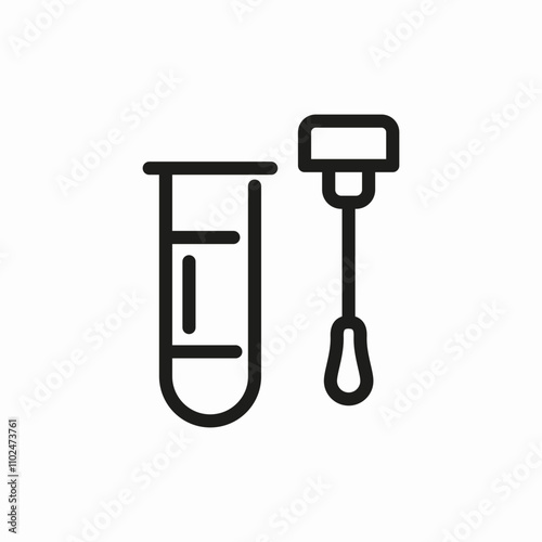 swab test icon sign vector