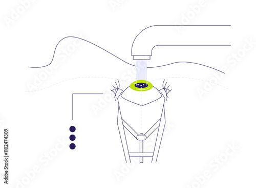 Cataract surgery procedure abstract concept vector illustration.