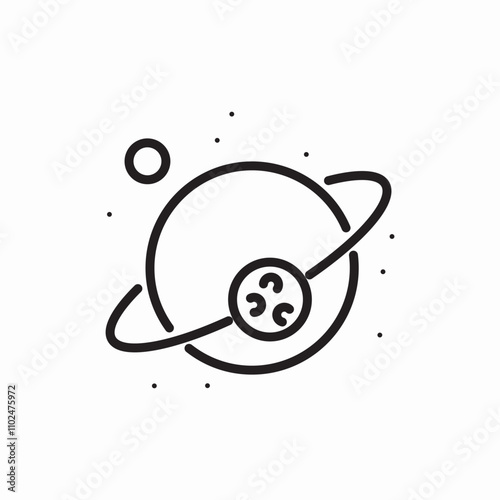 planet saturn icon sign vector