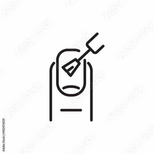 finger nail polish icon sign vector