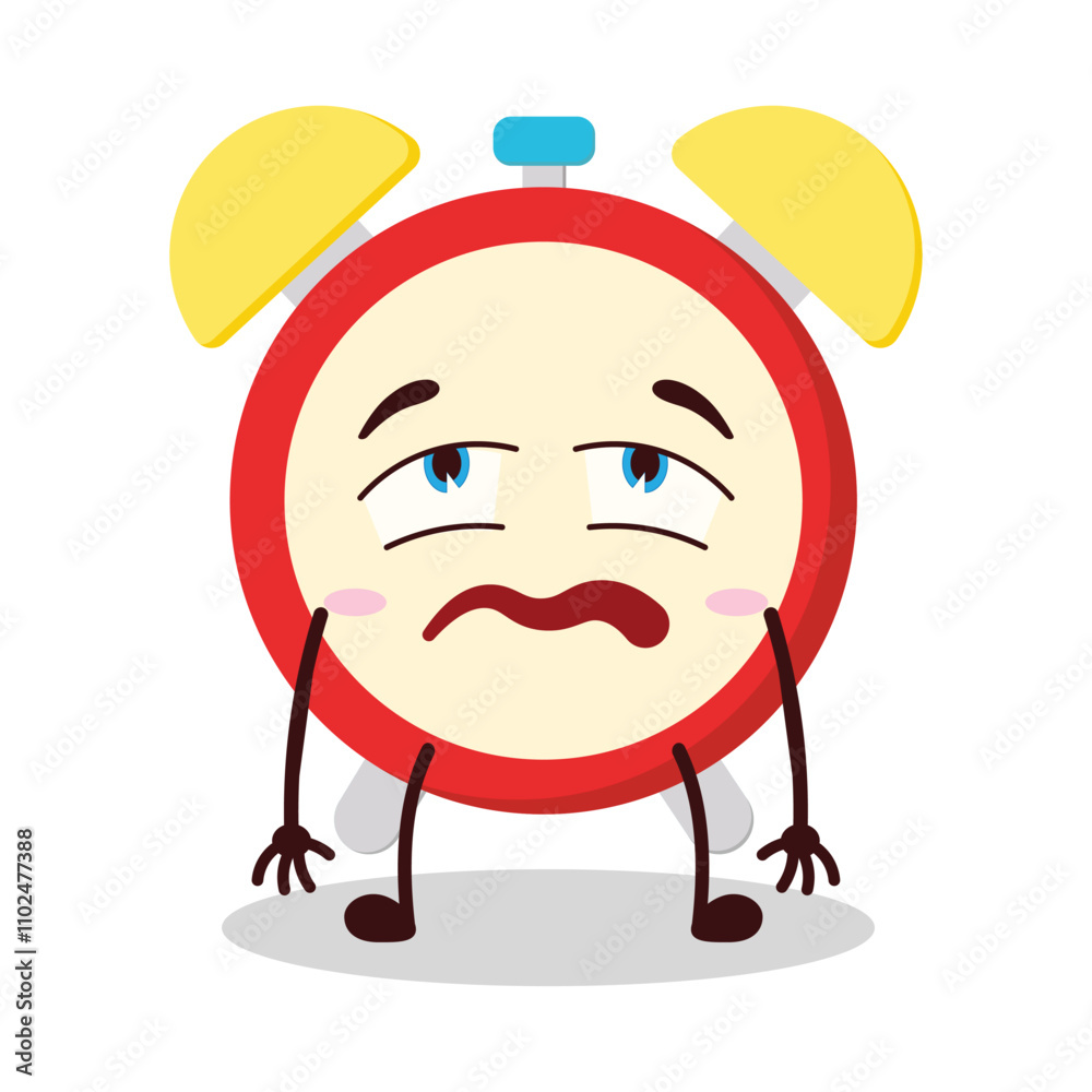 cute bored expression of clock cartoon character cute bored expression of clock cartoon character