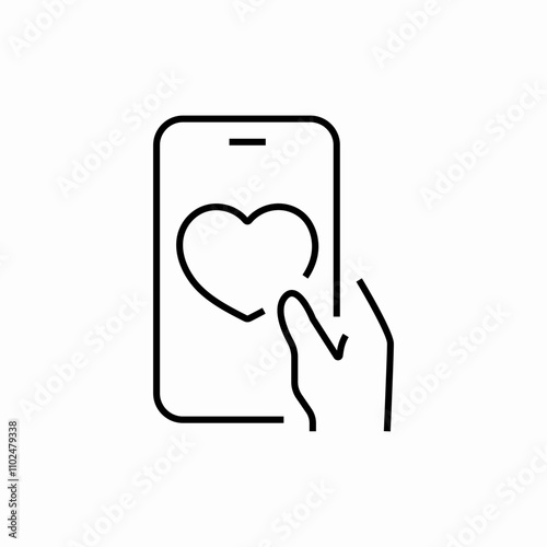 dating app icon sign vector