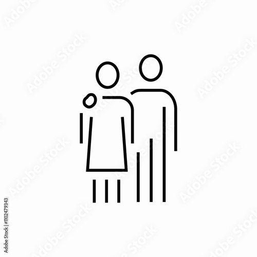 couple marriage icon sign vector