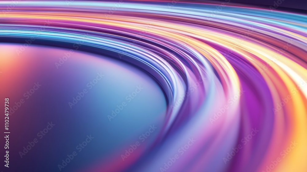 Colorful light trails create a dynamic swirl against a dark background, AI Colorful light trails create a dynamic swirl against a dark background, AI