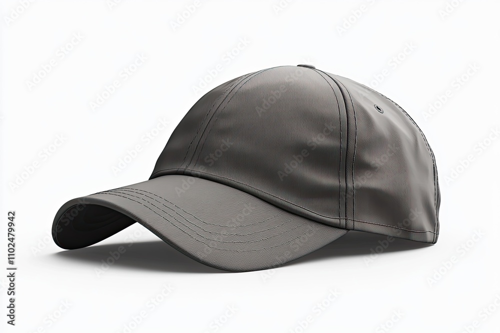 Side View Realistic Cap Mock Up In Frost Gray Color is a high resolution hat mockup