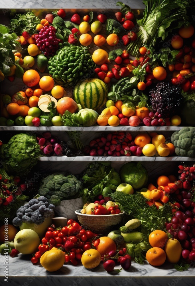 vibrant display nutrient rich ingredients artfully arranged modern kitchen countertop healthy living inspiration, arrangement, vegetables, fruits, herbs vibrant display nutrient rich ingredients artfully arranged modern kitchen countertop healthy living inspiration, arrangement, vegetables, fruits, herbs