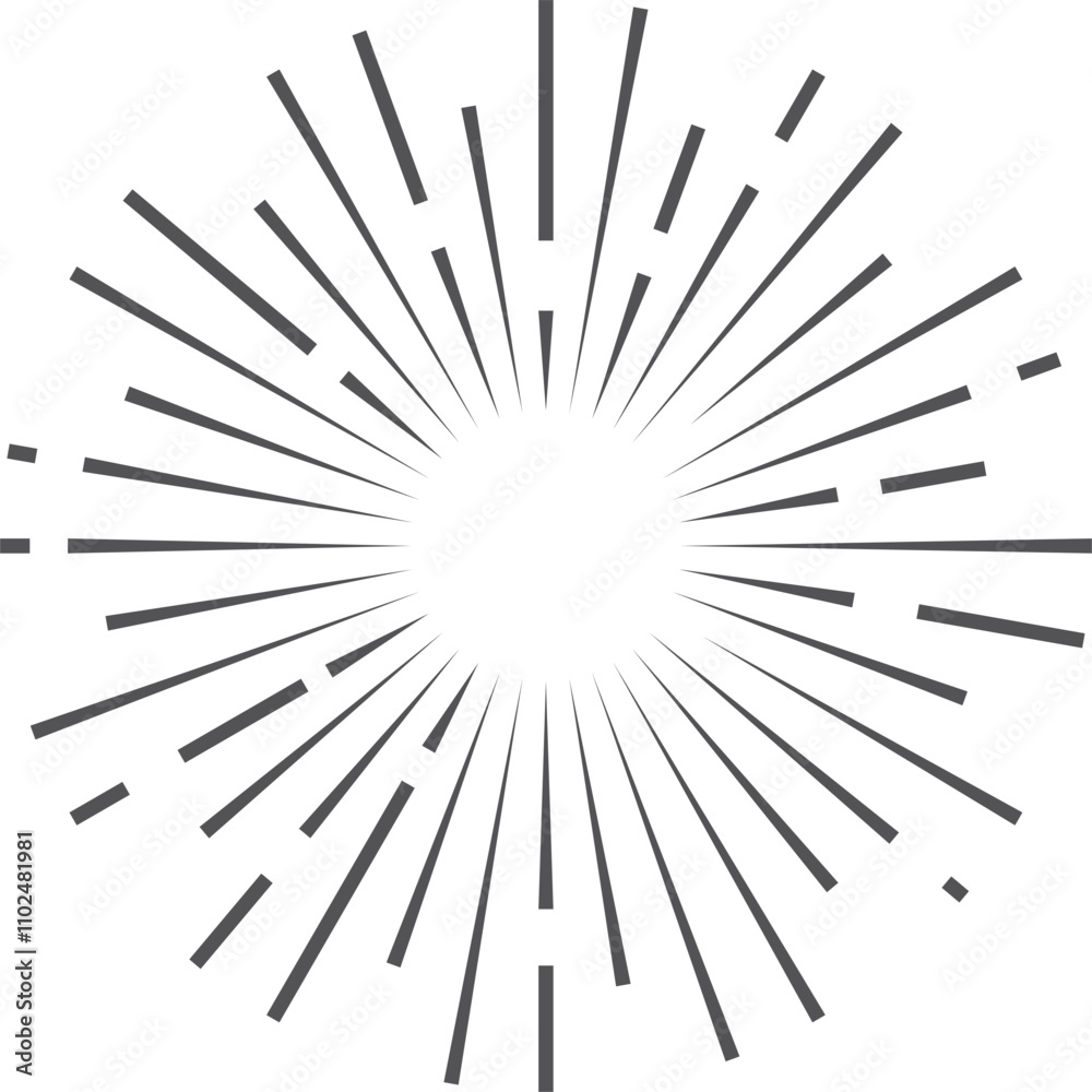 Radial sunburst decorative retro icon. Firework symbol Radial sunburst decorative retro icon. Firework symbol