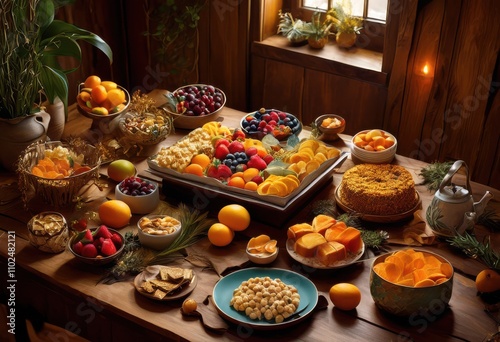 colorful vibrant spread snacks featuring array delicious eye catching treats every taste, appetizer, platter, buffet, cheese, presentation, cracker