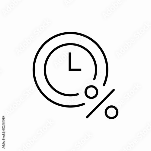 interest payment time icon sign vector