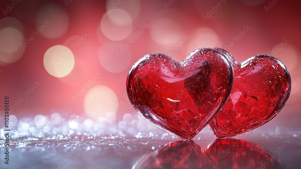 Red Hearts Abstract pink Background. Happy Valentine's Day Red Hearts Abstract pink Background. Happy Valentine's Day