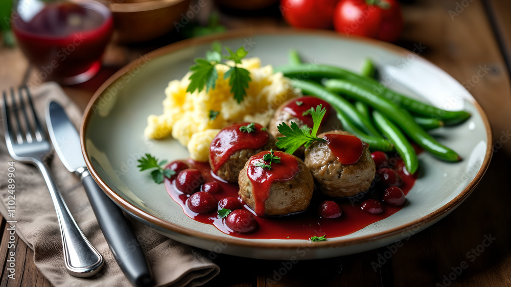Delicious Swedish Meatballs with Lingonberry Sauce Delicious Swedish Meatballs with Lingonberry Sauce