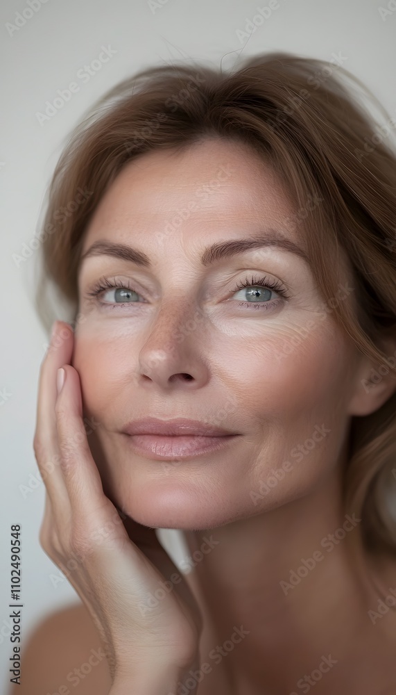 Close up portrait of a gorgeous beautiful middle aged 50s Close up portrait of a gorgeous beautiful middle aged 50s