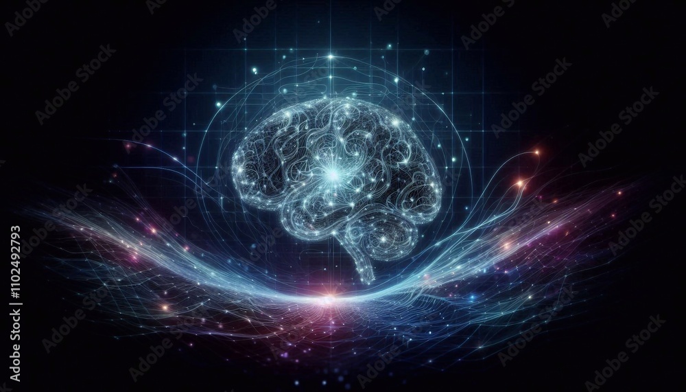 Futuristische Darstellung von Künstlicher Intelligenz Futuristische Darstellung von Künstlicher Intelligenz