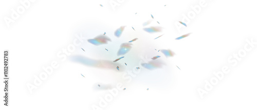 Png light of Rainbow and white dust. Png Bokeh light effect. Christmas glowing dust. Rainbow flickering glow with confetti light and crystal flare. Pure arbord, vector illustration and png all in one.