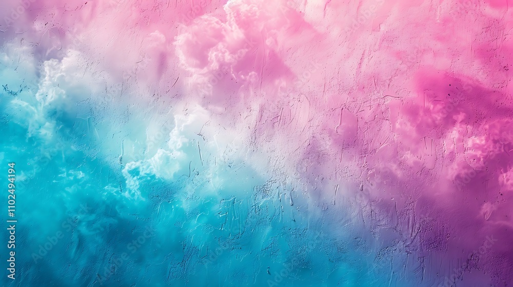 Fototapeta premium Abstract Pink and Blue Gradient Background with Clouds