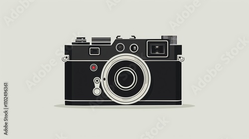 Illustration of a vintage film camera.