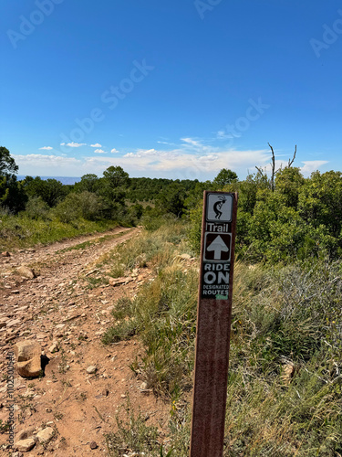 Rough road trail Moab Utah with trail sign