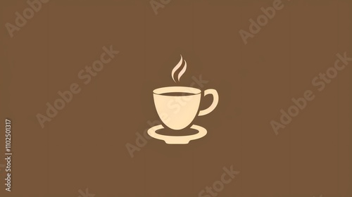 A simple illustration of a cup of coffee with steam.