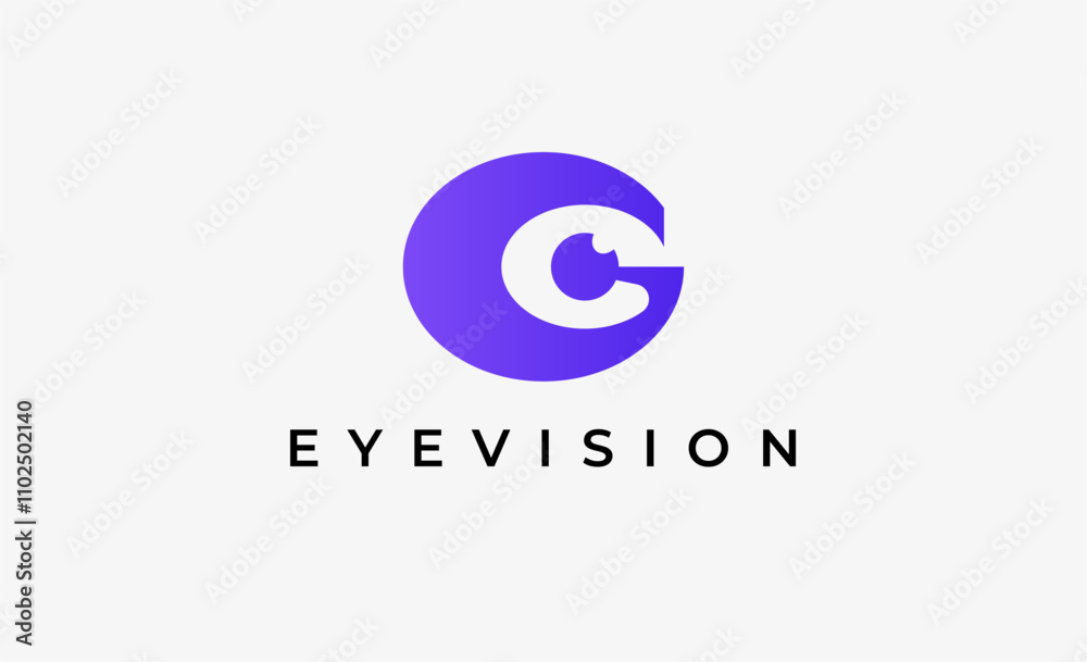 Logo Letter G and Eye Vision. Digital, visual with modern and minimalist concept. Editable file. Logo Letter G and Eye Vision. Digital, visual with modern and minimalist concept. Editable file.