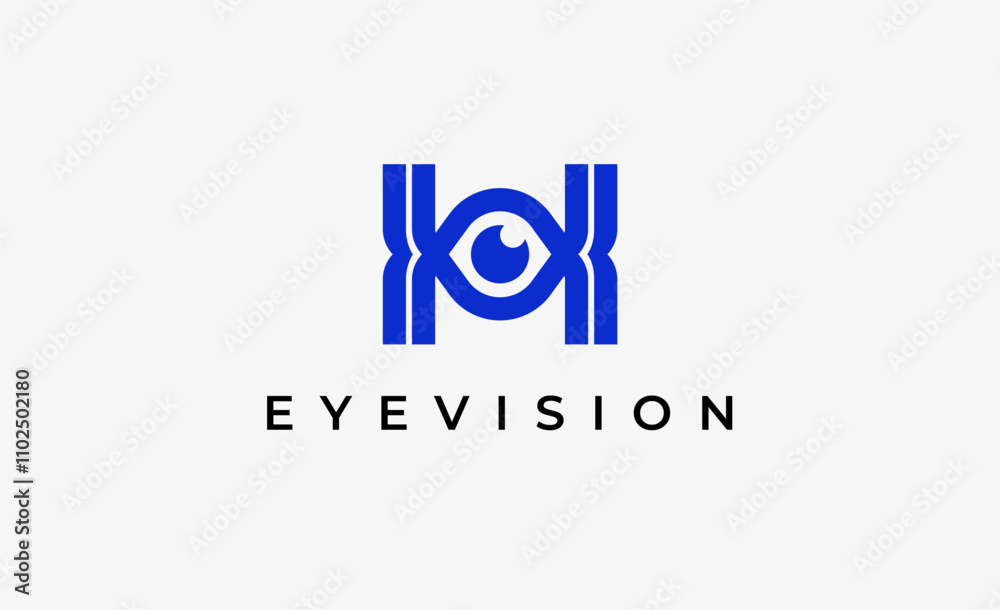 Logo Letter H and Eye Vision. Digital, visual with modern and minimalist concept. Editable file. Logo Letter H and Eye Vision. Digital, visual with modern and minimalist concept. Editable file.