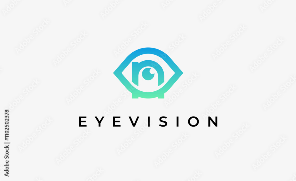 Logo Letter N and Eye Vision. Digital, visual with modern and minimalist concept. Editable file. Logo Letter N and Eye Vision. Digital, visual with modern and minimalist concept. Editable file.