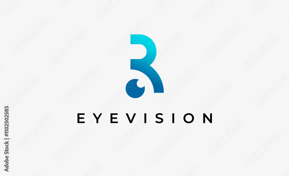Logo Letter R and Eye Vision. Digital, visual with modern and minimalist concept. Editable file. Logo Letter R and Eye Vision. Digital, visual with modern and minimalist concept. Editable file.