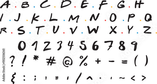 Friends font SVG, Friends digital fonts, Friendship Font Svg, Alphabet Letter, Number, Friends Font Dots, with dots Cricut Files, Png,	
