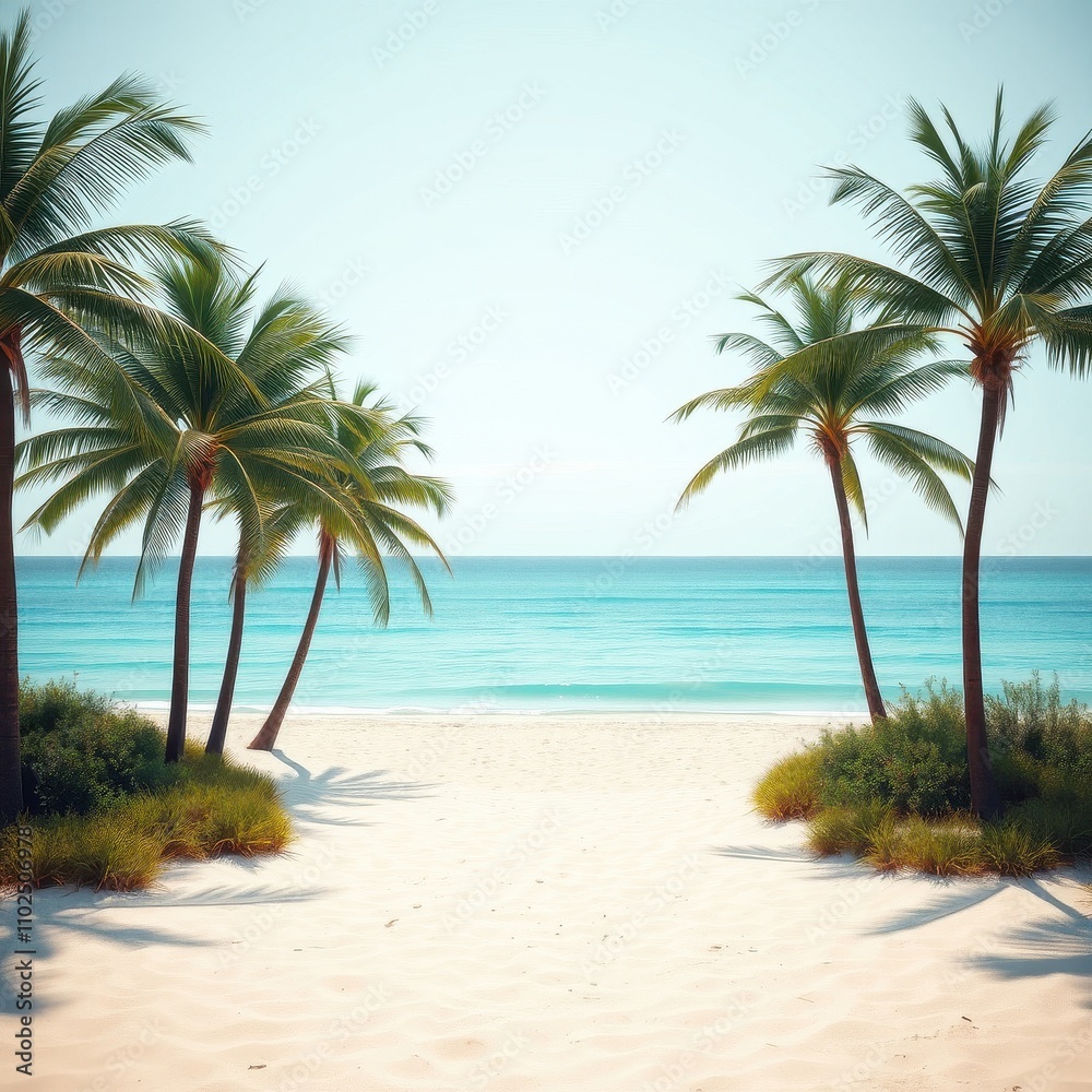 picturesque coastal scene with a beautiful sandy beach and soft blue ocean waves in the background , sea, beach picturesque coastal scene with a beautiful sandy beach and soft blue ocean waves in the background , sea, beach