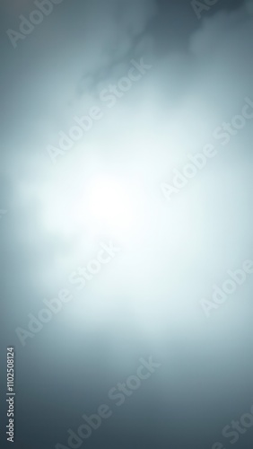 Luminous mist envelops a shining white light source, luminous mist, souce