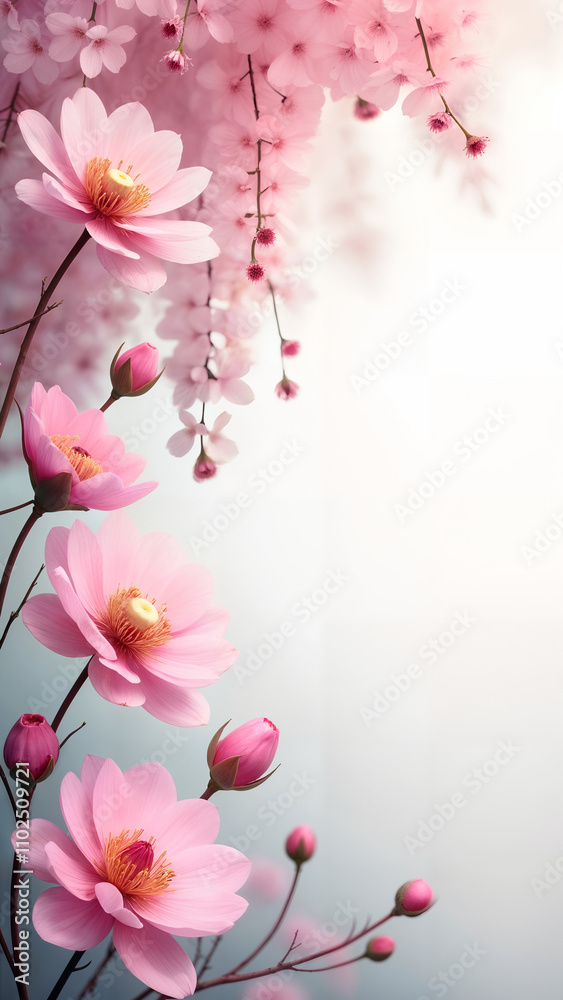 Fototapeta premium Japanese Floral Composition