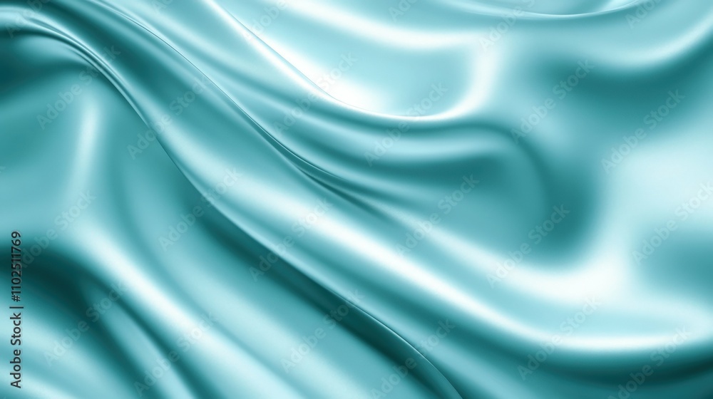 Obraz premium Abstract ocean waves in turquoise tones, high detail, smooth texture, calming effect, natural lighting,