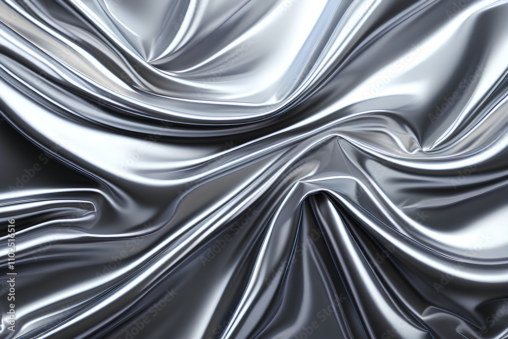 Metallic Flaws: Torn Silver Foil Texture Art Metallic Flaws: Torn Silver Foil Texture Art