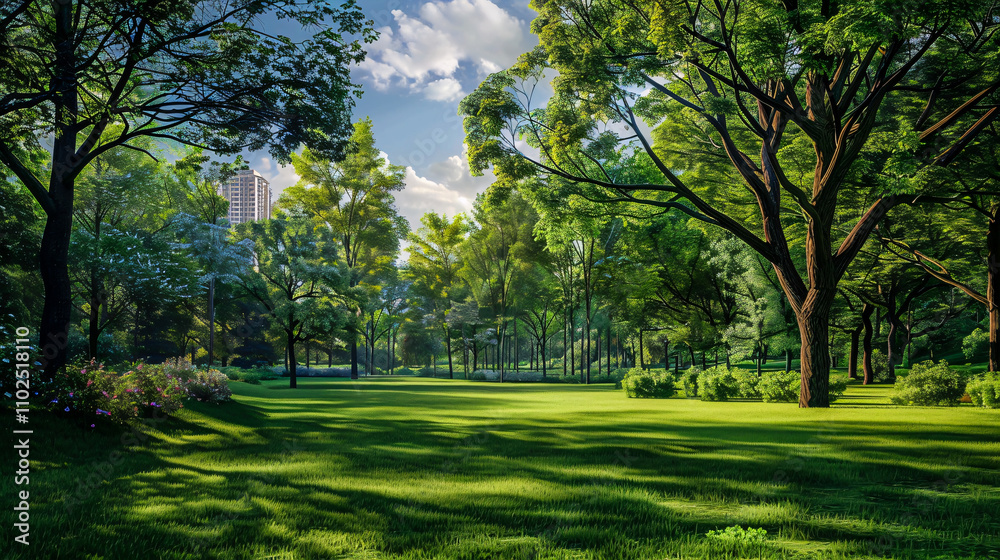 Obraz premium green park view