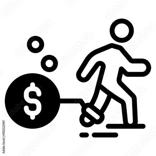 businessman run icon