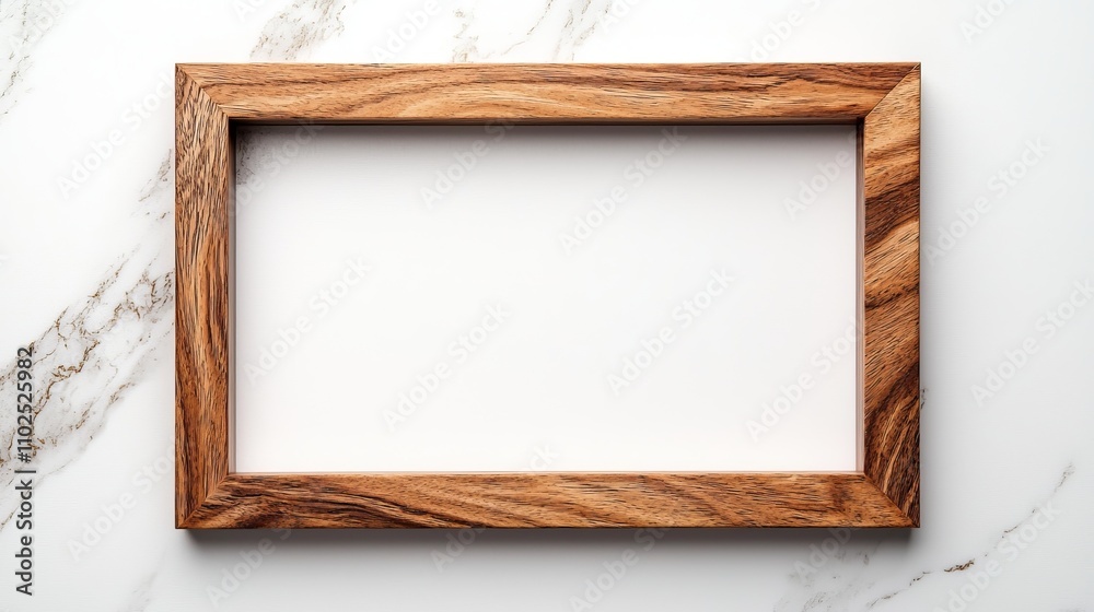 Elegant wooden window frame with a natural grain pattern, symmetrical and clean design, isolated on a bright white background, crisp and detailed edges Elegant wooden window frame with a natural grain pattern, symmetrical and clean design, isolated on a bright white background, crisp and detailed edges