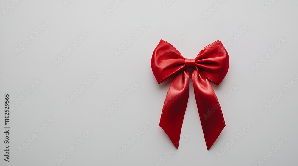 Red bow on white Red bow on white