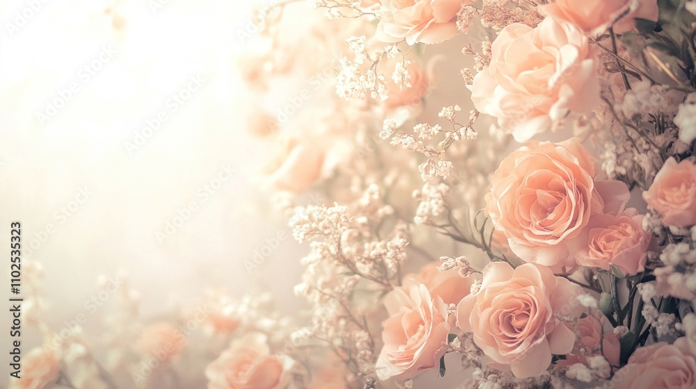 Beautiful Flower Decorations, an Elegant, Cinematic Beautiful Flower Decorations, an Elegant, Cinematic