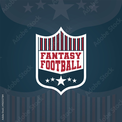 Fantasy Football Logo suitable for american football team logo or icon football of america