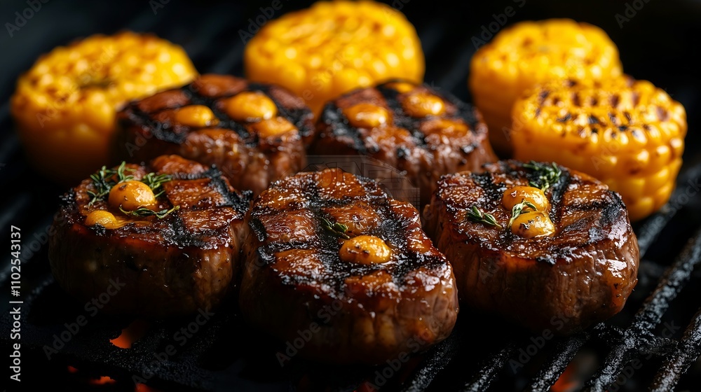 Grilled Beef Filets and Corn on the Cob Grilled Beef Filets and Corn on the Cob