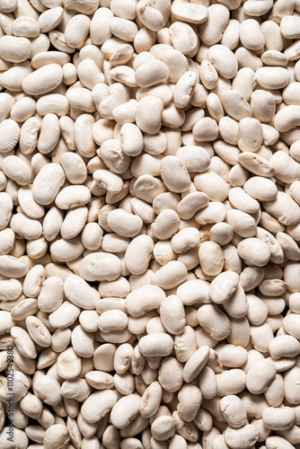 Closeup of white butter beans photo