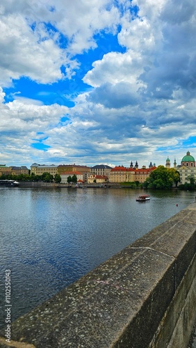 view of the river moldava in Prague