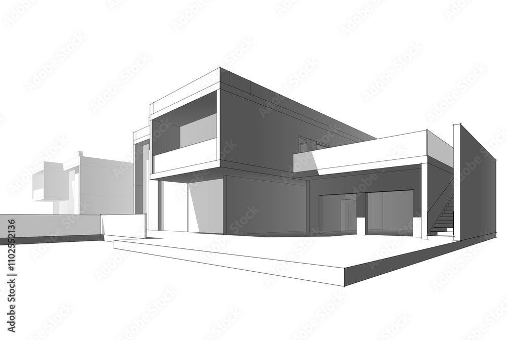 house building architecture 3d rendering house building architecture 3d rendering
