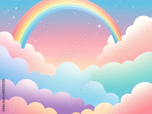 Pastel Rainbow Sky: Dreamy Cloudscape