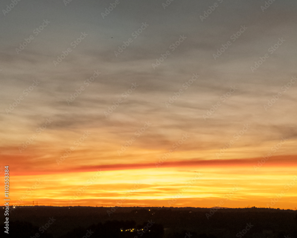 Naklejka premium sunset in the sky